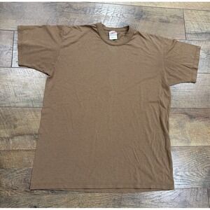 Vintage 90s Military Soffe Blank Tee Made In USA Brown Large Army Uniform